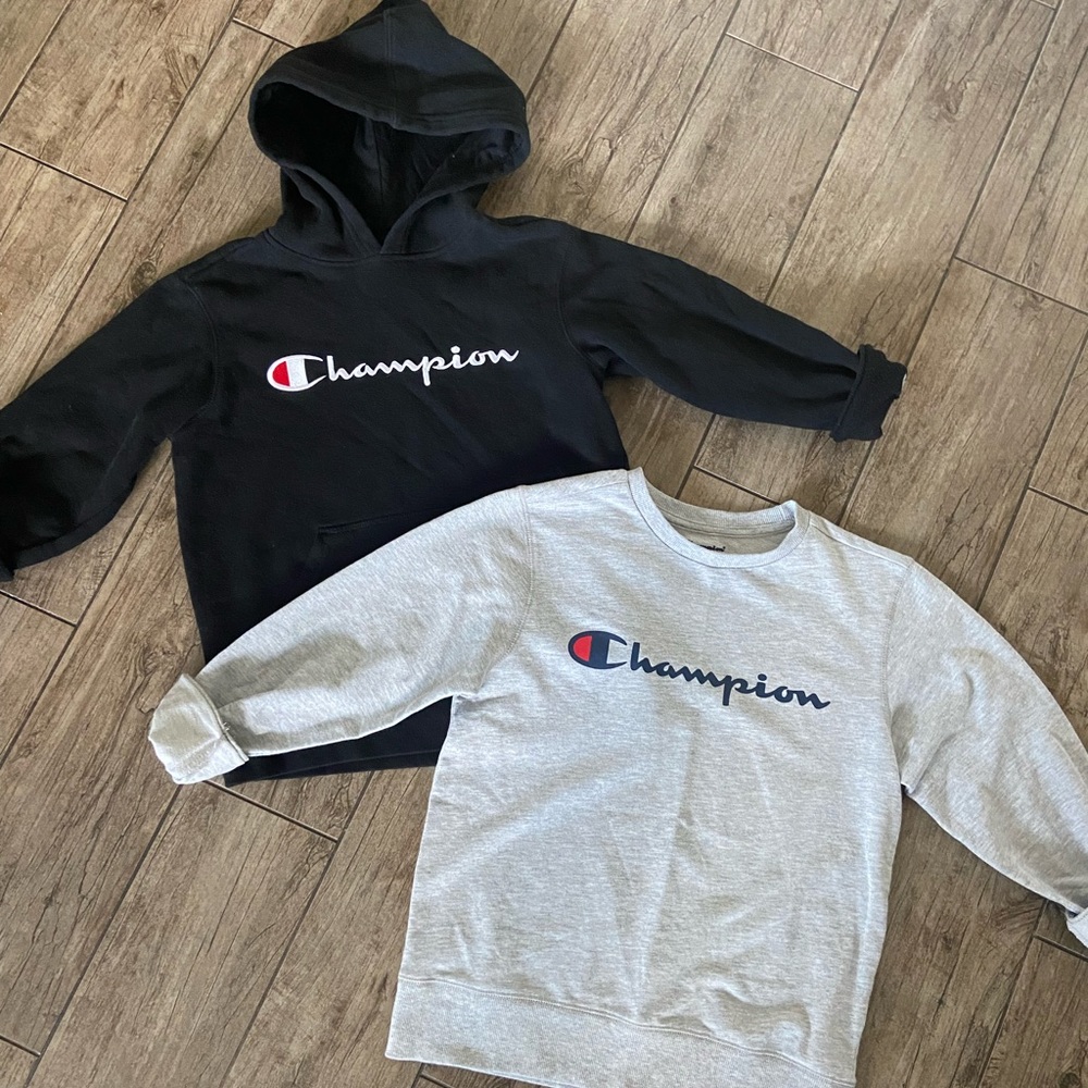 Champion Hoodie Sweatshirt & Champion Light weight Crewneck Sweatshirt